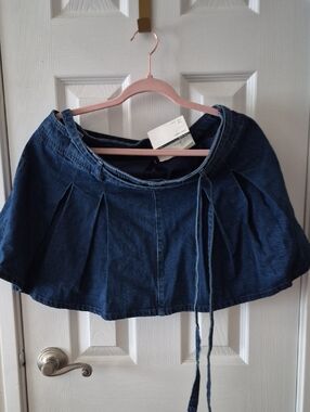 American Eagle Outfitters Dark Blue Denim Mini Skirt